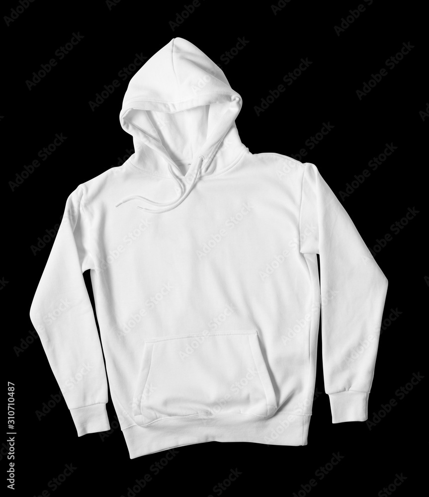 white hoodie front