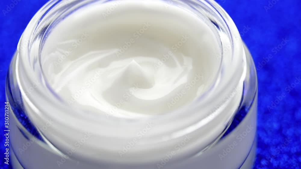 White gentle cosmetic cream. Close-up shot. White gentle cosmetic cream. Close-up shot.