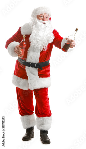 Funny drunk Santa Claus on ...