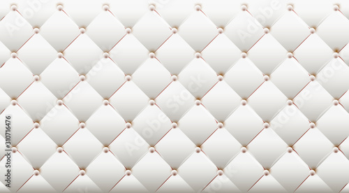 Textured quilted leather in beige vector design. Stylish background for your ideas.