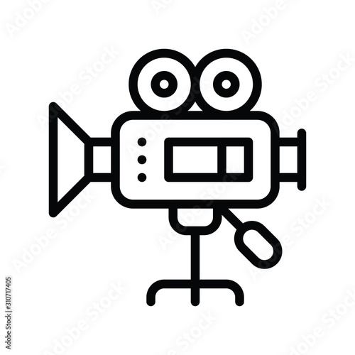video camera recorder related art or craft vector in lineal style