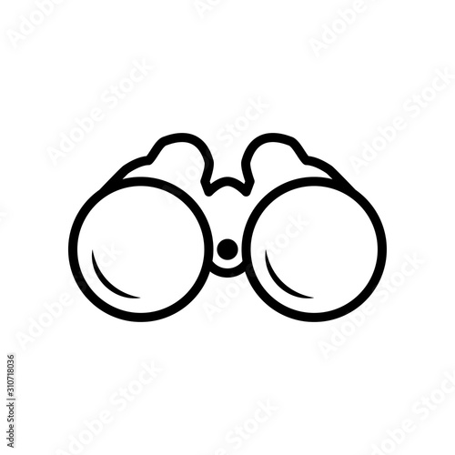 Binocular icon trendy design template
