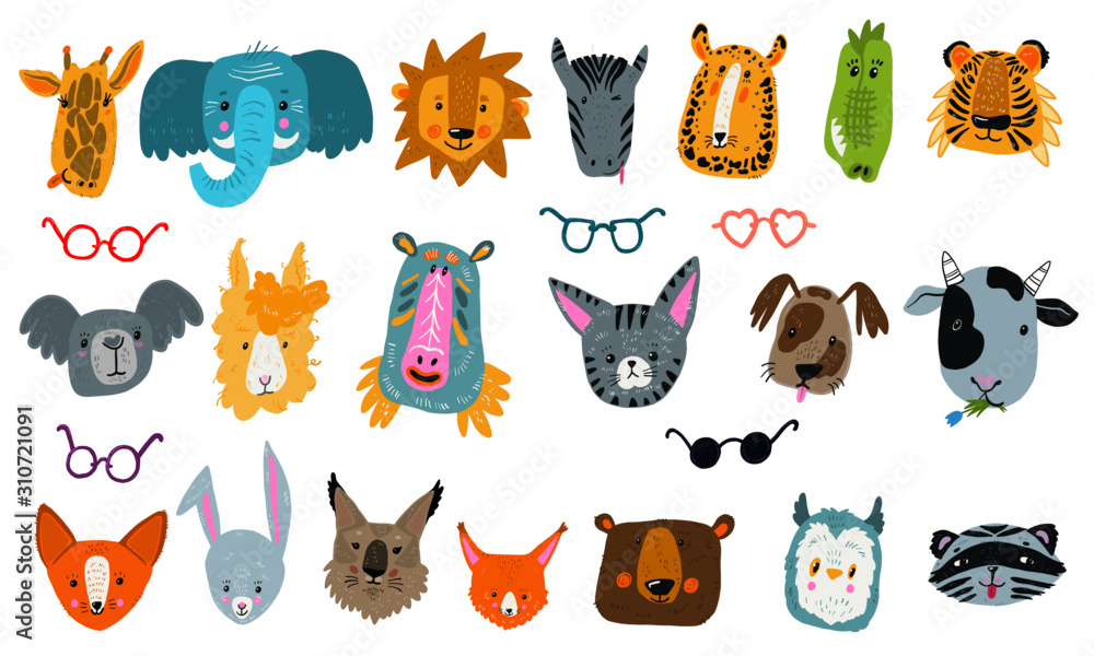 set of funny animals set of funny animals