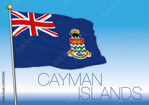 Cayman islands official national flag, caribbean, vector illustration photo