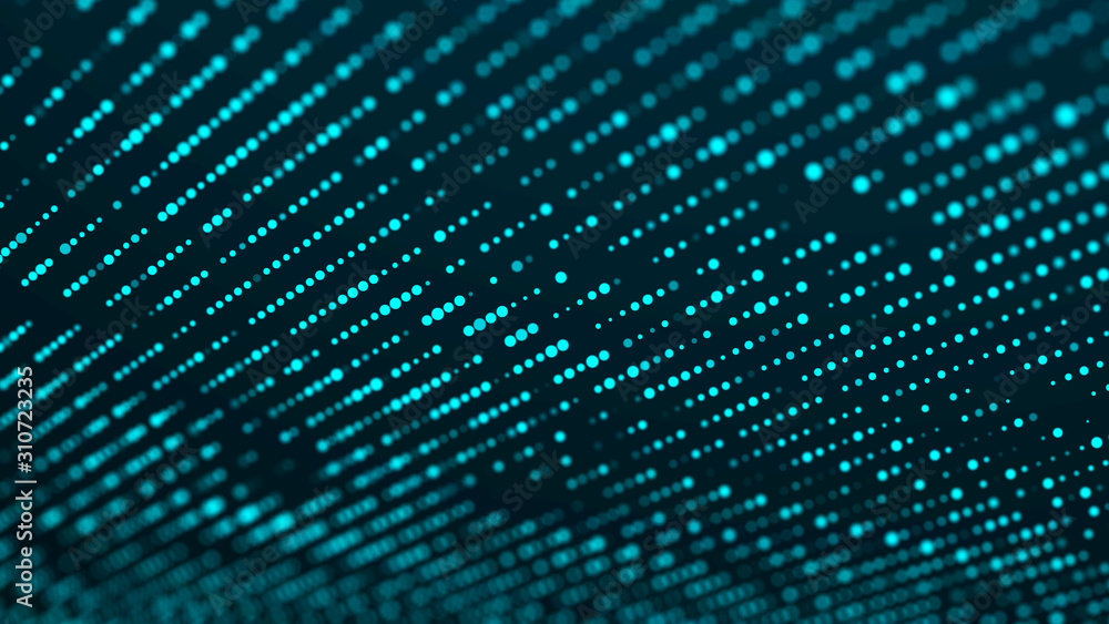 Abstract technology background. Big data digital code. Futuristic dots background. 3d rendering. Abstract technology background. Big data digital code. Futuristic dots background. 3d rendering.
