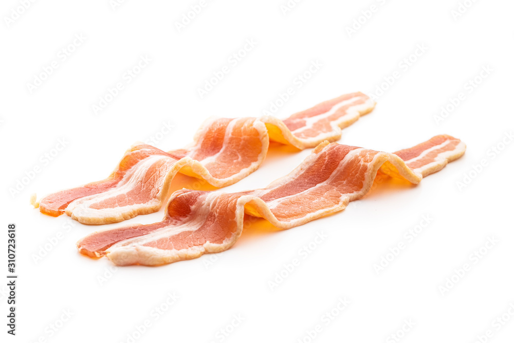 Smoked bacon strips. Smoked bacon strips.