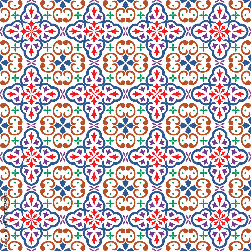 Seamless tiles background in portuguese style. Mosaic pattern for ceramic in dutch, portuguese, spanish, italian style. Seamless tiles background in portuguese style. Mosaic pattern for ceramic in dutch, portuguese, spanish, italian style.