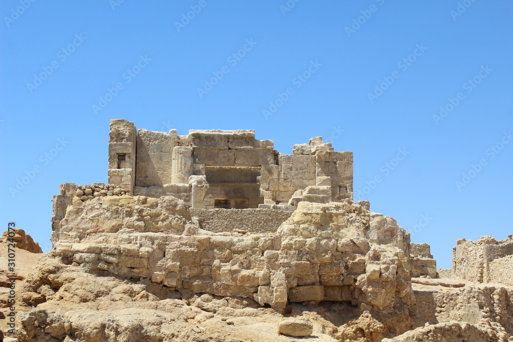 Temple of the oracle ruins in Siwa oasis in Egypt