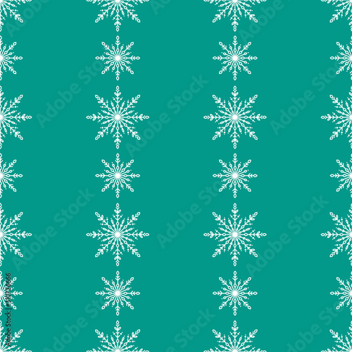 Wallpaper Mural Winter seamless pattern with white snowflakes on blue background. Torontodigital.ca