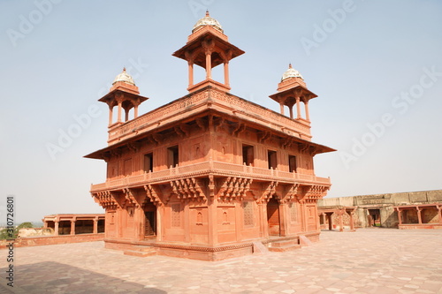 Diwan-i-Khas, Hall of private Audience of the Emperor Akbar, Fatehpur Sikri, Uttar Pradesh, India, UNESCO World Heritage Site.
