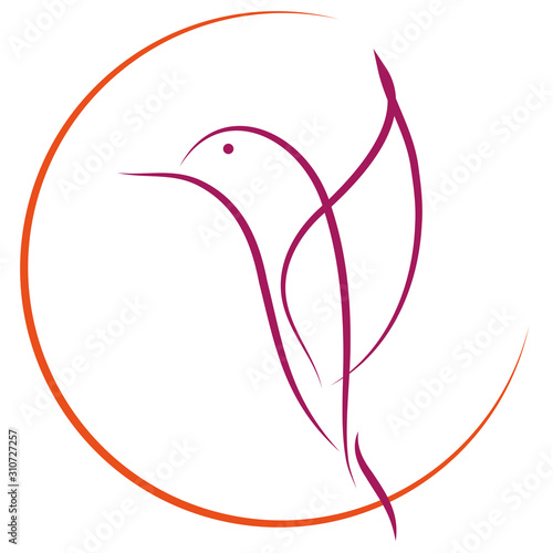Kolibri, Sonne, Kolibri, Tier, Vogel, Logo
