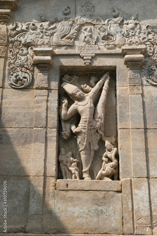 Vishnu Trivikarma Sculpture, Pattadakal, Karnataka , India