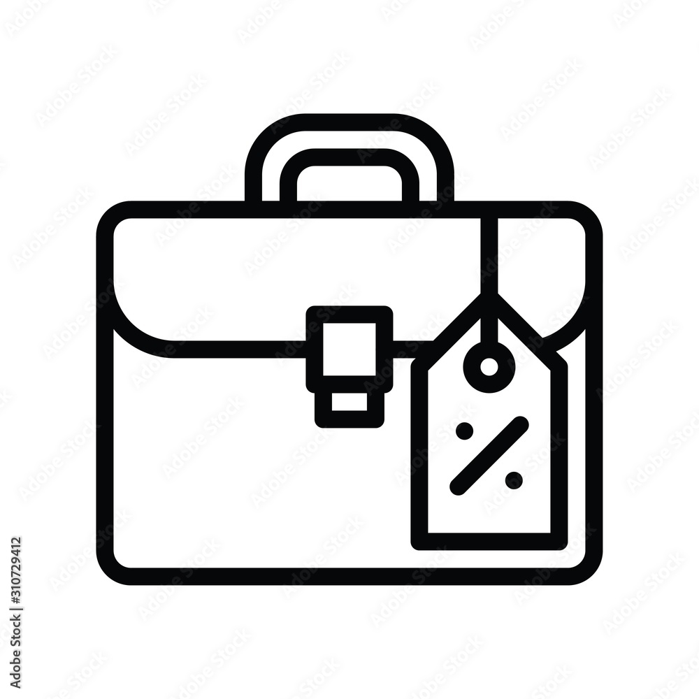 Obraz premium briefcase and discount tag relate to black friday with lineal design
