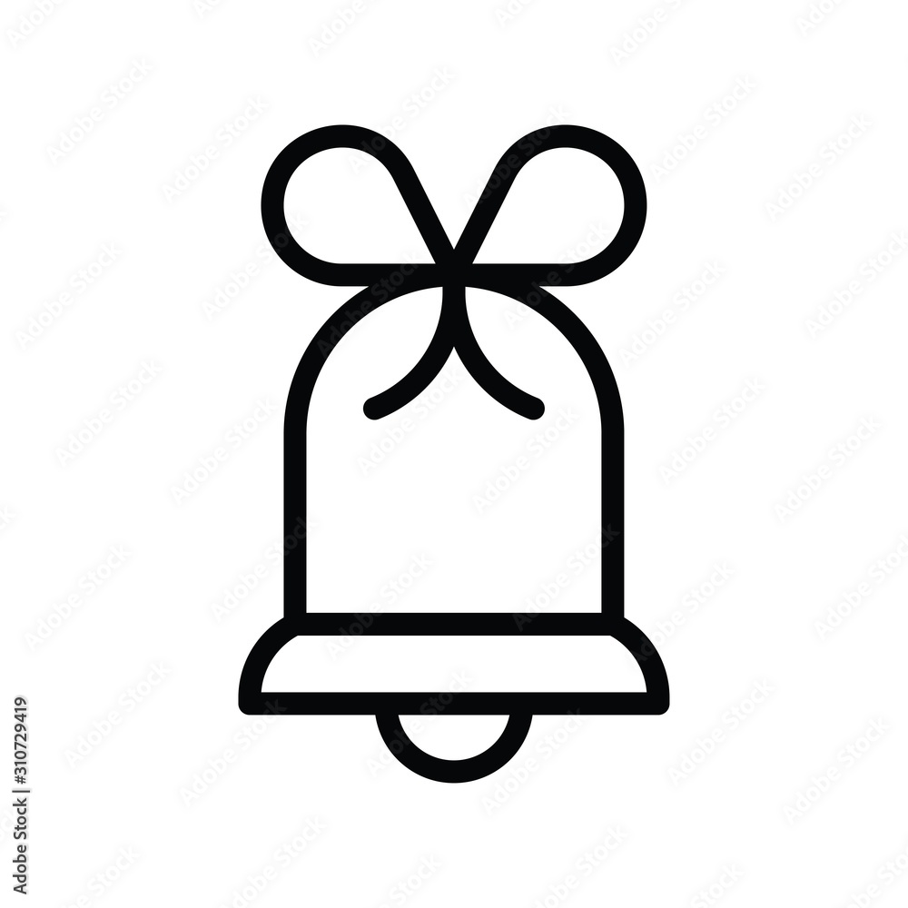 black friday related to bell and ribbon vector in lineal style black friday related to bell and ribbon vector in lineal style
