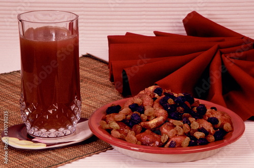 Dry Fruits and Juice photo