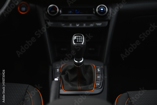 Manual gearbox shifter.