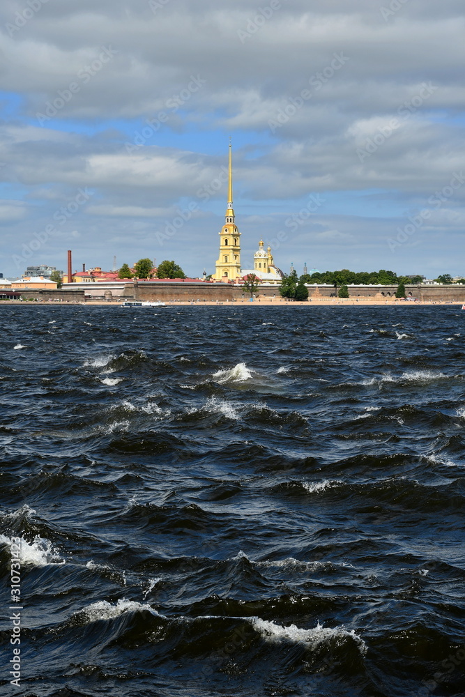 View of the Peter and Paul Cathedral in St. Petersburg