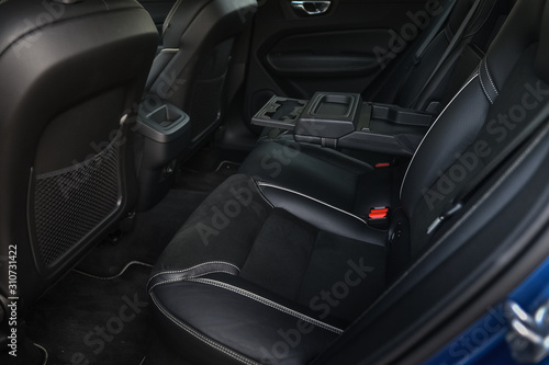 interior of a car. rear seats and arm rest. © vpilkauskas