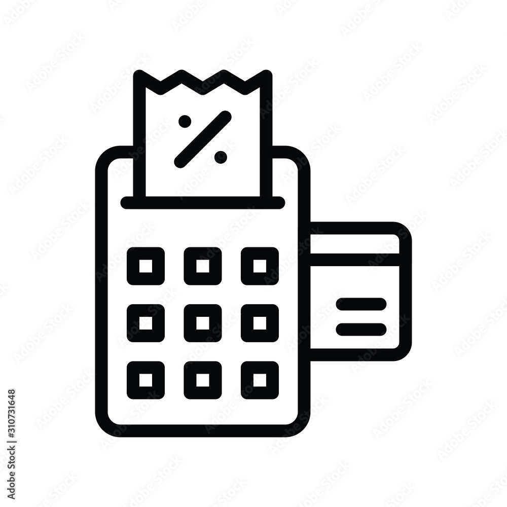 bill machine and card related to black friday vector in lineal style bill machine and card related to black friday vector in lineal style
