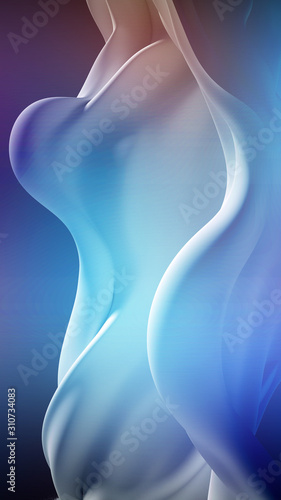 Wallpaper Mural Beautiful luxury elegant backdrop with silk fabric drapery. 3d illustration, 3d rendering. Torontodigital.ca