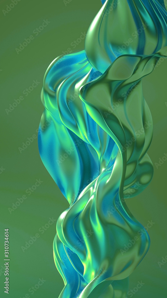Fototapeta premium Beautiful luxury elegant backdrop with silk fabric drapery. 3d illustration, 3d rendering.