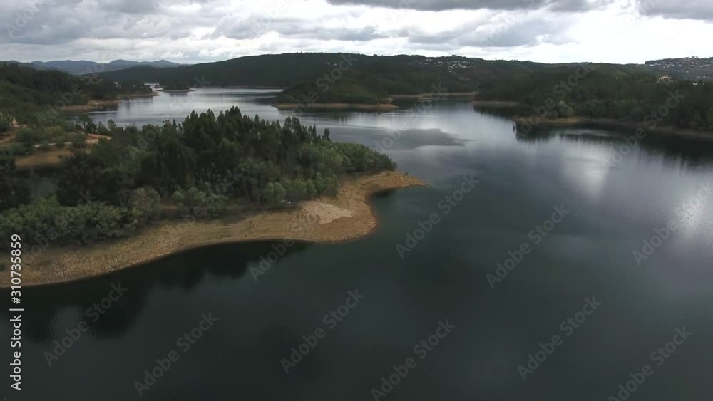 river surrounded with forest overhead aerial shot 4k river surrounded with forest overhead aerial shot 4k
