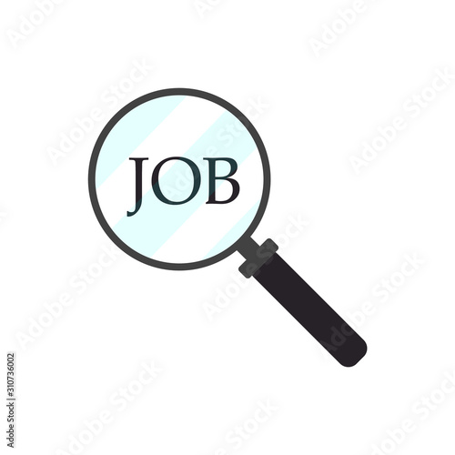Job search logo 2. Job search icon over white