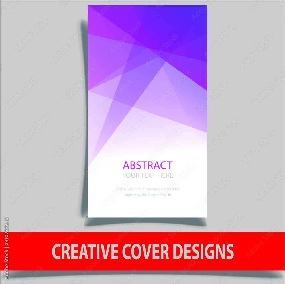 Fototapeta premium Cover design template for annual report. Abstract modern vector illustration. Cover presentation on a4. Abstract presentation templates. Flyer text font. Ad flyer text. White a4 brochure cover design