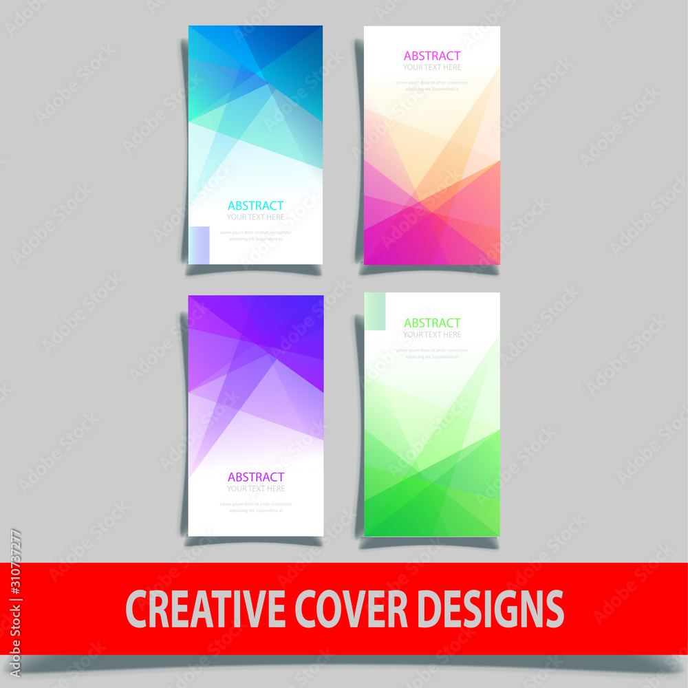 Fototapeta premium Cover design template for annual report. Abstract modern vector illustration. Cover presentation on a4. Abstract presentation templates. Flyer text font. Ad flyer text. White a4 brochure cover design
