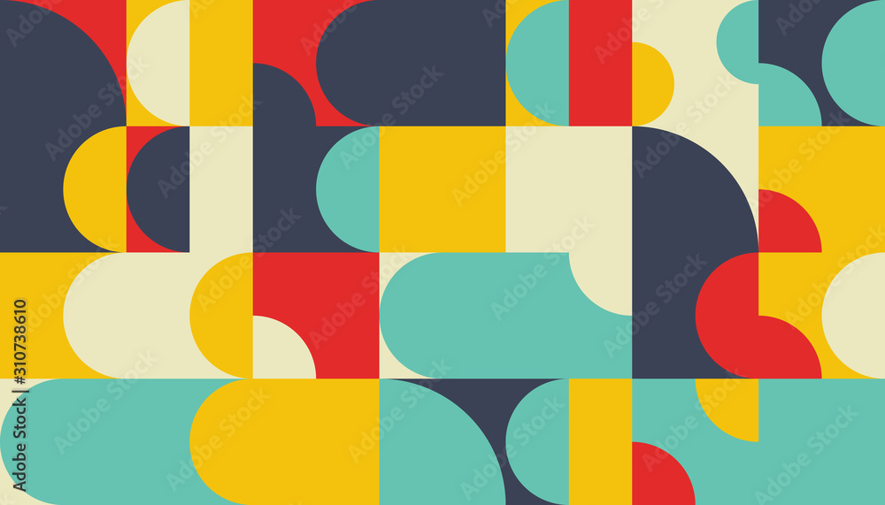 Abstract Mosaic Pattern Design