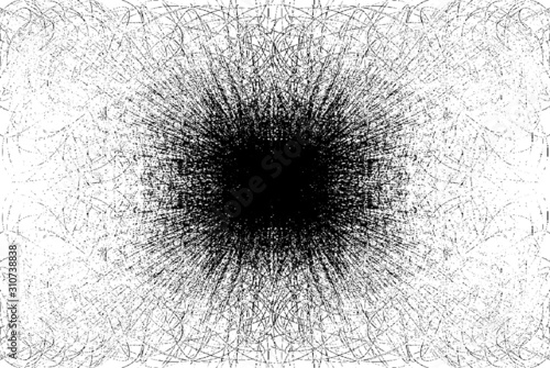 Rough black and white texture vector. Distressed overlay texture. Grunge background. Abstract textured effect. Vector Illustration. Black isolated on white background. EPS10.