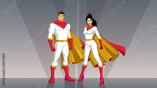 Superhero Couple Asian