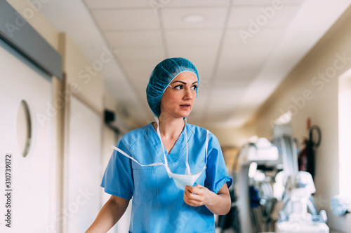 Beautiful nurse working