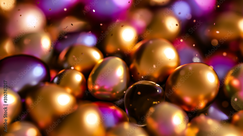 Beautiful background with beads, particles and simulation. 3d illustration, 3d rendering. Beautiful background with beads, particles and simulation. 3d illustration, 3d rendering.