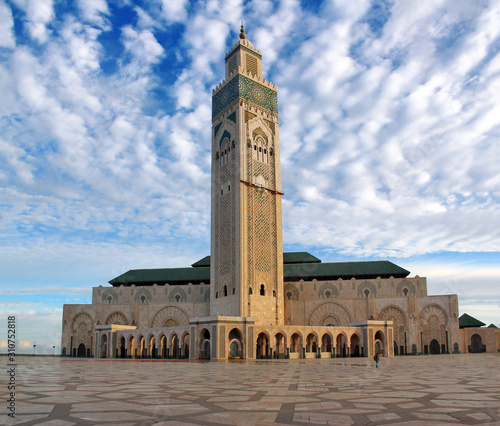The Hassan II Mosque in Casablanca, Morocco (the largest mosque in Africa, and the 7th largest in the world) 