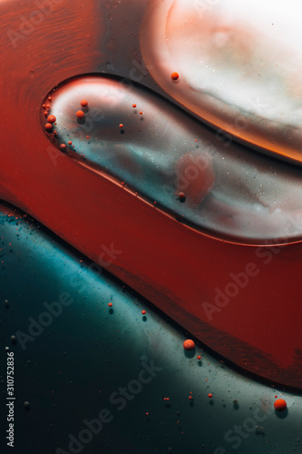 Abstract liquid art background with shapes photo