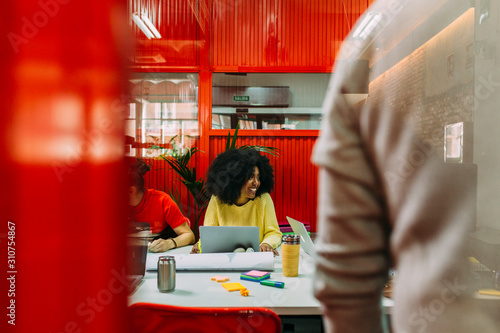 Business group at a workshop in the office