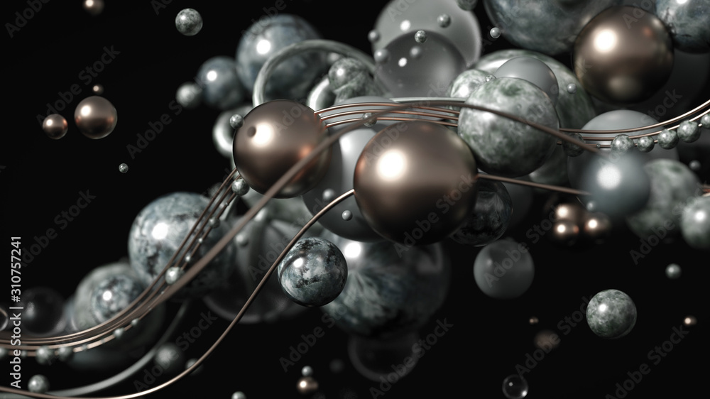 Beautiful, elegant, abstract background with metal and the texture of stone, marble and granite. 3d illustration, 3d rendering. Beautiful, elegant, abstract background with metal and the texture of stone, marble and granite. 3d illustration, 3d rendering.