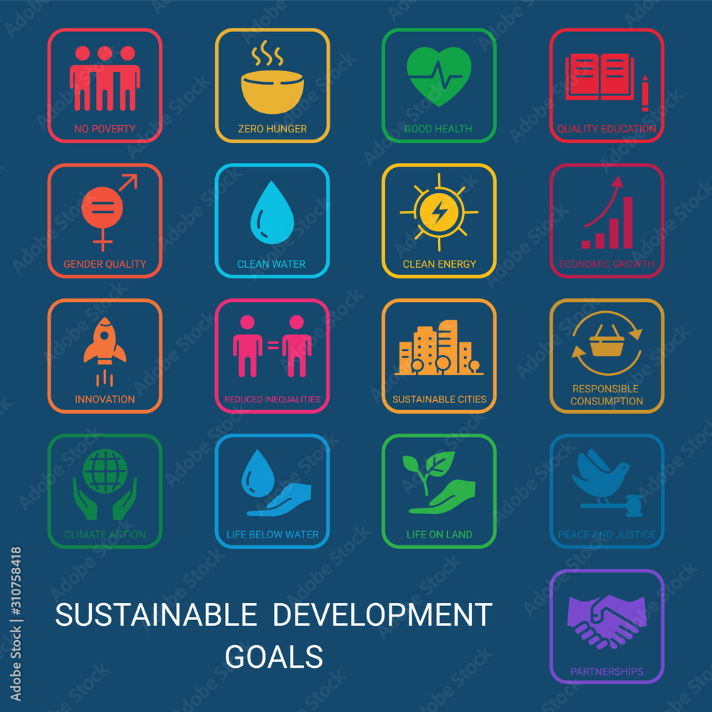 Sustainable Development Goals. Isolated Sustainable Development Goals. Isolated