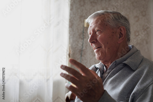 Senior gray haired man