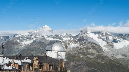 Alpine view from Gornergrat in Switzerland - Time Lapse Video