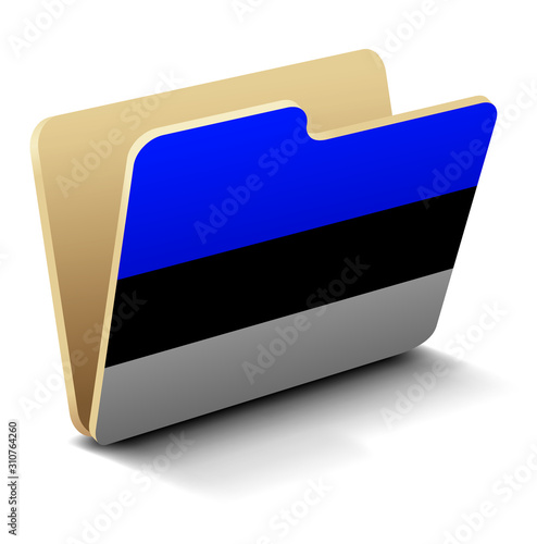 estonia flag folder icon. illustration vector