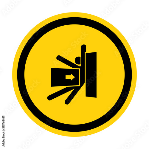 Body Crush Force From Side Symbol Sign Isolate on White Background,Vector Illustration