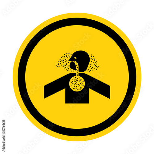 Toxic Gases Asphyxiation Symbol Sign Isolate on White Background,Vector Illustration