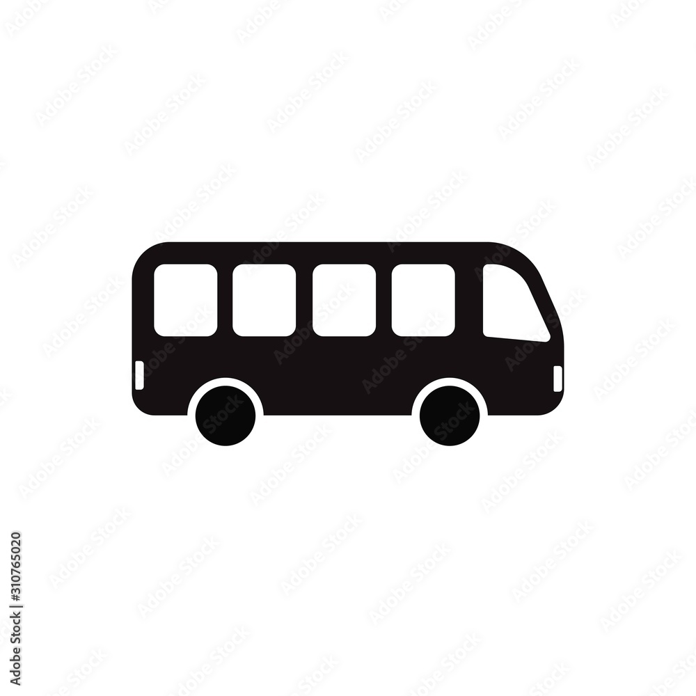 bus icon. Vector isolated on white background. bus icon. Vector isolated on white background.