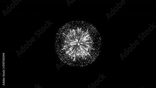 Modular Firework with Alpha Channel 4K 30 Fps Video Animation, (Split, Add Luma Mask, Add to Hue Each Layer, Set Colors and Use , Each part is 4 seconds - 120 Frame )