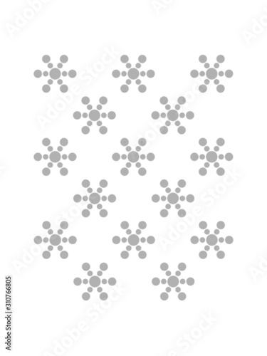 Viele Schneeflocken Design 