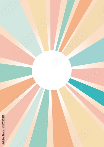 Colorful rays vector illustration backgound