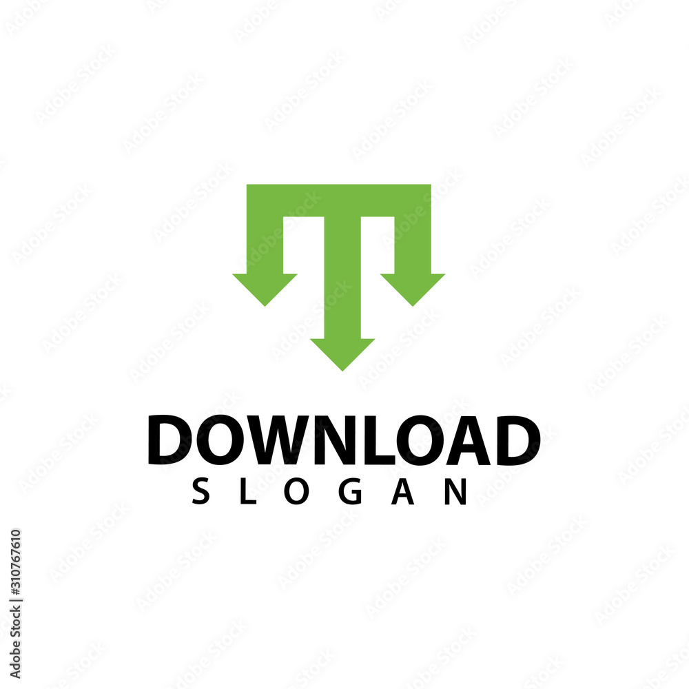 Download logo template design vector, illustration icon Download logo template design vector, illustration icon