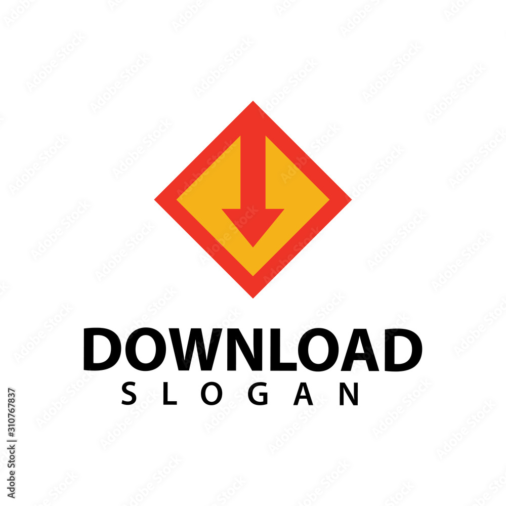 Download logo template design vector, illustration icon Download logo template design vector, illustration icon